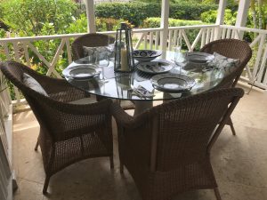 New dining table 300x225 - Barbados holiday home